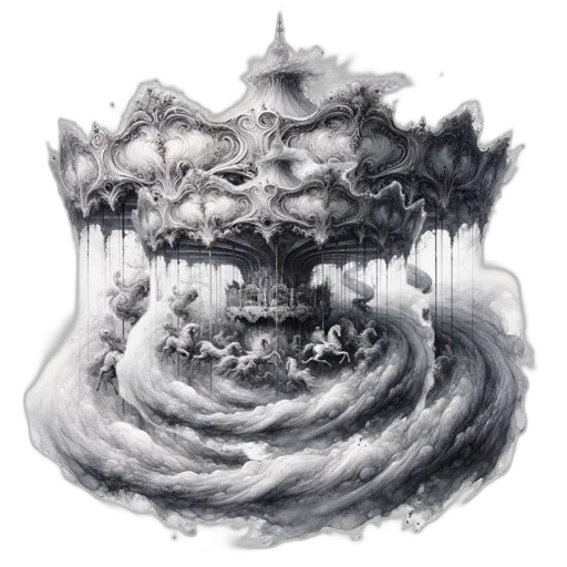 crown, mask, hair, dragon, concept art, fantasy art, photorealistic, pencil sketch transparent PNG cut-out