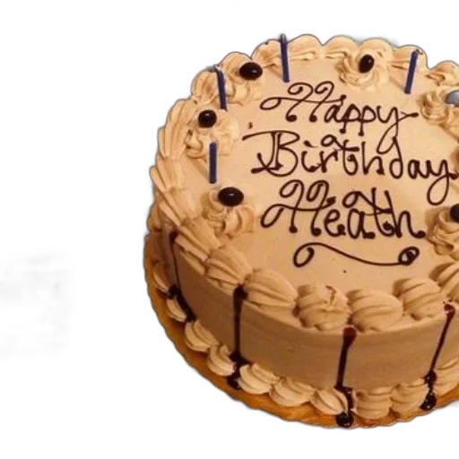 3d render, birthday, cake, message, happy, heath, written, next transparent PNG cut-out