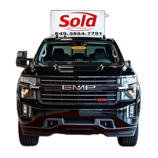 black, pickup, truck, parked, car, dealership, showroom, sold transparent PNG cut-out