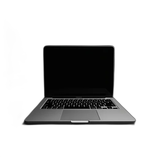 staff, weapon, 3d render, sleek, modern, laptop, black, silver transparent PNG cut-out