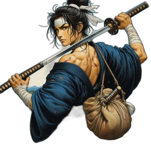 sword, staff, weapon, concept art, fantasy art, pixel art, anime, man transparent PNG cut-out