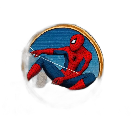 jacket, jewelry, 3d render, concept art, comic book art, pixel art, spider-man, depicted transparent PNG cut-out