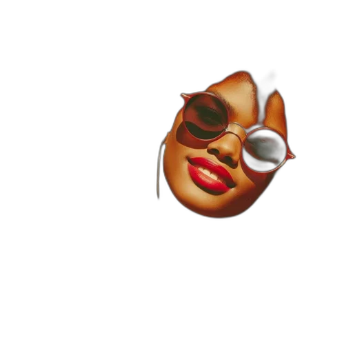 face, mask, african, american, woman, adorns, oversized, afro transparent PNG cut-out
