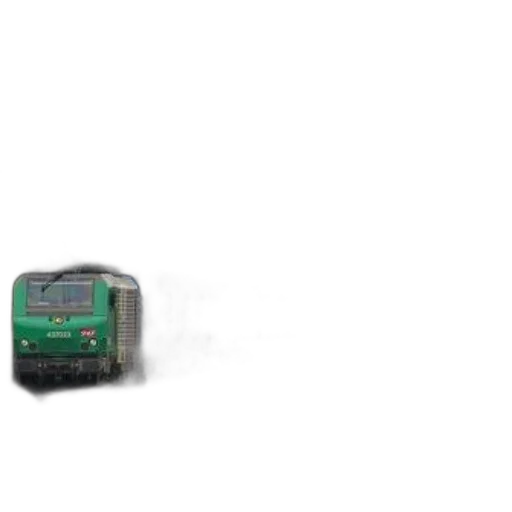 3d render, green, train, blue, cargo, cars, travels, under transparent PNG cut-out