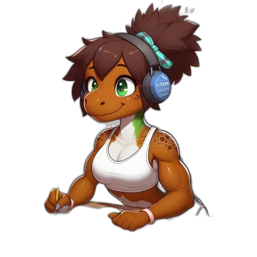 staff, concept art, pixel art, fantasy art, cartoon, anthropomorphic, human-dinosaur, character transparent PNG cut-out