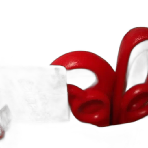 jewelry, shoes, mask, crown, 3d render, photorealistic, red, pair transparent PNG cut-out