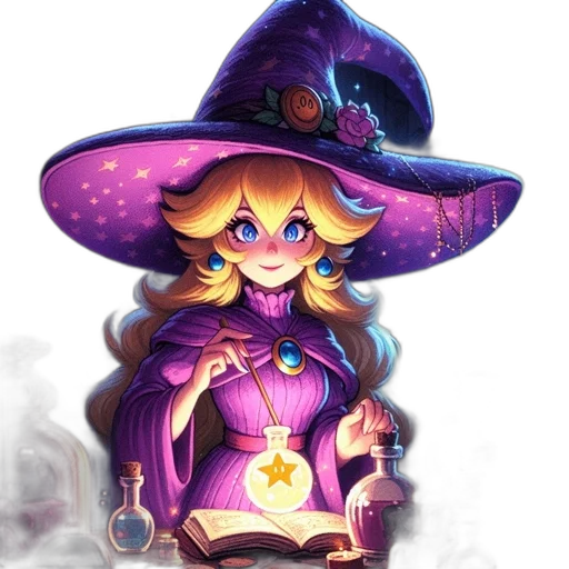 staff, hat, dress, crown, fantasy art, concept art, pixel art, 3d render transparent PNG cut-out