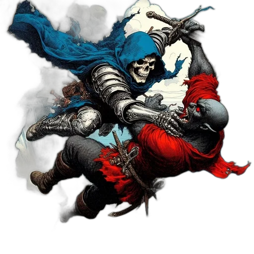 sword, dragon, weapon, comic book art, concept art, fantasy art, pixel art, blue transparent PNG cut-out
