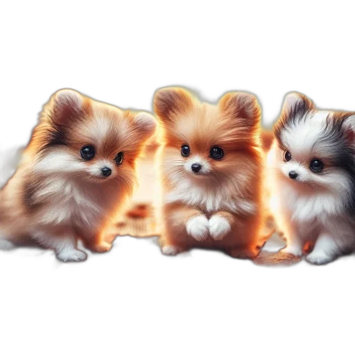photorealistic, concept art, fantasy art, 3d render, fire, three, cute, golden transparent PNG cut-out