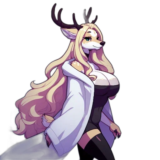 dress, crown, staff, animal, concept art, fantasy art, pixel art, anime transparent PNG cut-out