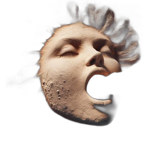 face, mask, creature, dragon, 3d render, photorealistic, concept art, vaporwave transparent PNG cut-out