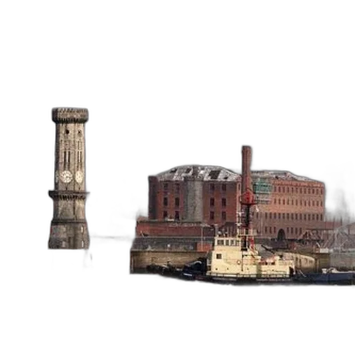 building, furniture, concept art, photorealistic, 3d render, watercolor, city street, fog transparent PNG cut-out