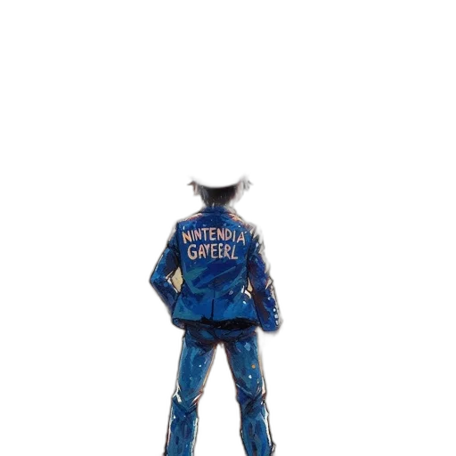 jacket, robot, hat, staff, 3d render, concept art, photorealistic, cartoon transparent PNG cut-out