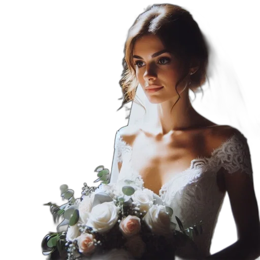 dress, jewelry, crown, face, photorealistic, oil painting, watercolor, pixel art transparent PNG cut-out