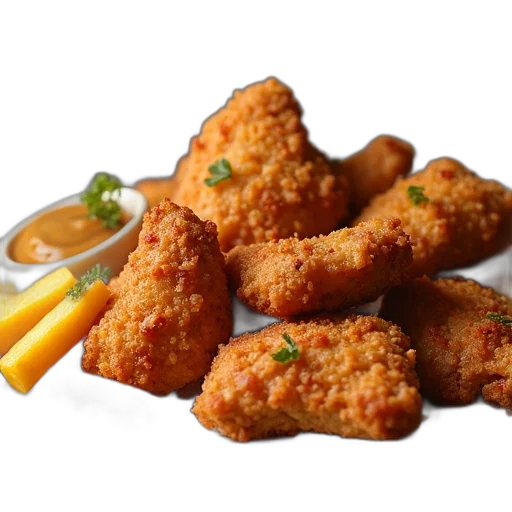 food, weapon, animal, photorealistic, 3d render, platt, fried, chicken transparent PNG cut-out