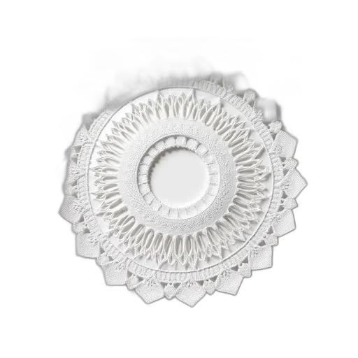 jewelry, crown, flower, hat, 3d render, monochrome, white, lace transparent PNG cut-out