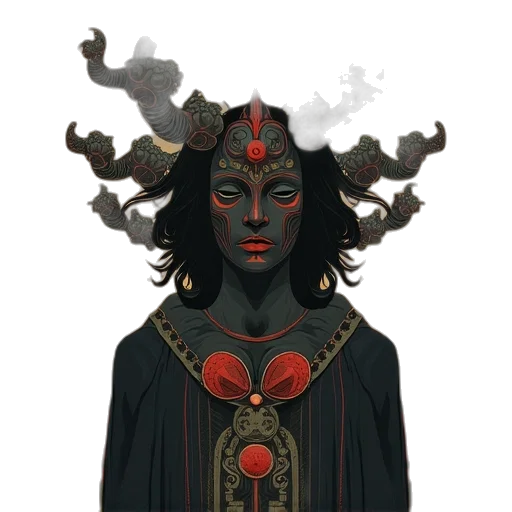 mask, crown, face, creature transparent PNG cut-out