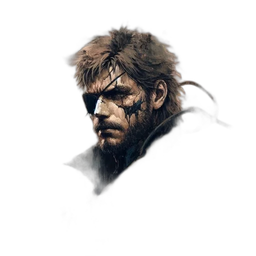 face, concept art, fantasy art, photorealistic, comic book art, man, scars, patch transparent PNG cut-out