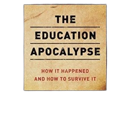 education, apocalypse, book, cover, red, black, background, featuring transparent PNG cut-out