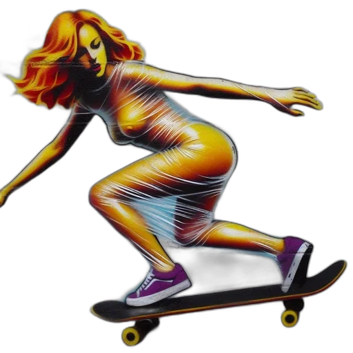 photorealistic, concept art, vaporwave, cartoon, vibrant, street, art, mural transparent PNG cut-out