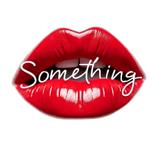 photorealistic, second, image, close-up, red, lipstick, white, background transparent PNG cut-out