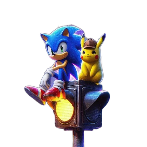 staff, car, concept art, pixel art, 3d render, vaporwave, neon lights, city street transparent PNG cut-out