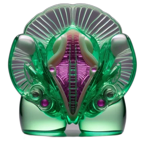 mask, crown, shoes, jewelry, vaporwave, cyberpunk, 3d render, concept art transparent PNG cut-out