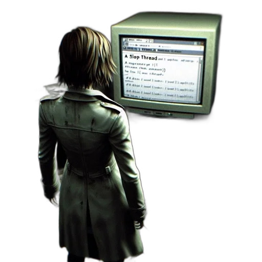jacket, robot, staff, weapon, cyberpunk, vaporwave, concept art, 3d render transparent PNG cut-out