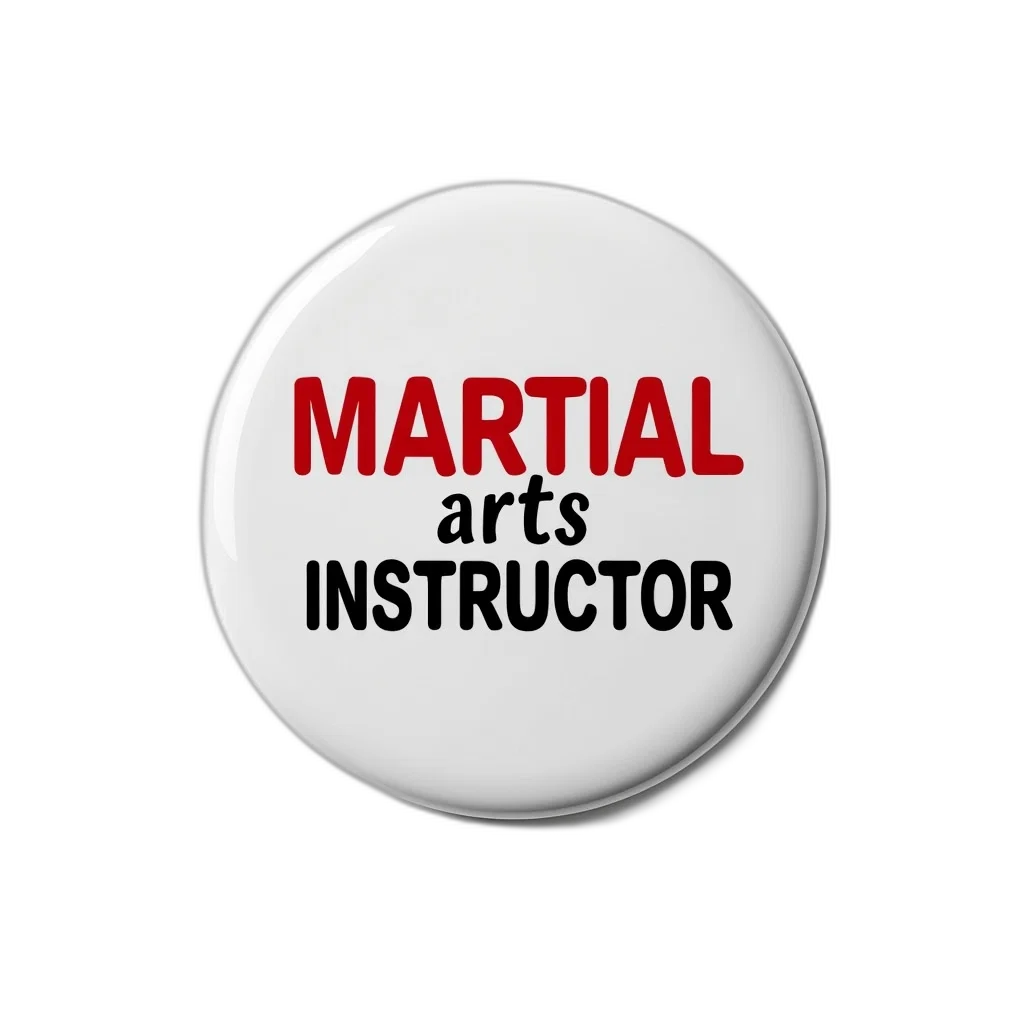 staff, white, button, text, martial, arts, instructor, red transparent PNG cut-out