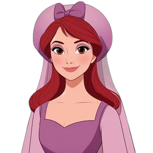 dress, crown, hat, face, cartoon, concept art, fantasy art, 3d render transparent PNG cut-out