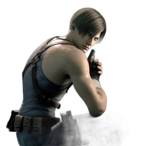 weapon, concept art, 3d render, photorealistic, man, presumably, soldier, mercenary transparent PNG cut-out
