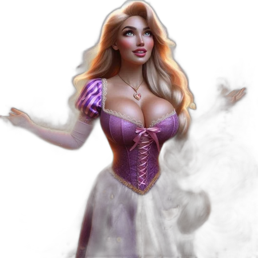 dress, fantasy art, concept art, 3d render, photorealistic, woman, long, blonde transparent PNG cut-out