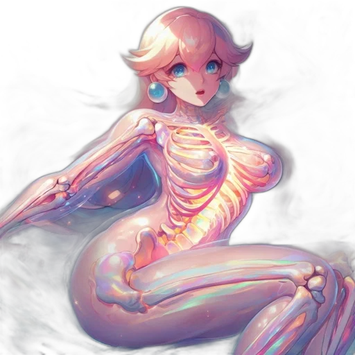 creature, dress, robot, vaporwave, concept art, watercolor, fantasy art, underwater transparent PNG cut-out