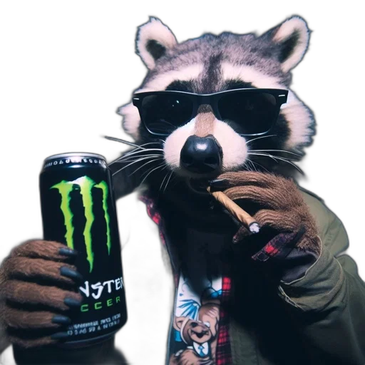 animal, creature, jacket, food, vaporwave, concept art, photorealistic, 3d render transparent PNG cut-out