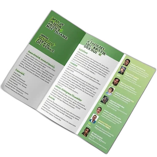 green, detailed, brochure, salon, livres, paris, event, featuring transparent PNG cut-out