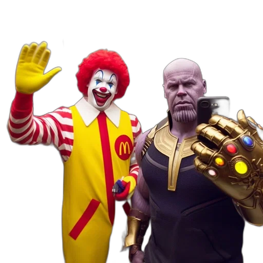 concept art, 3d render, comic book art, inside, elevator, characters, dressed, ronald transparent PNG cut-out