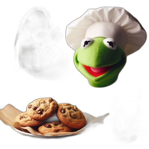 food, mask, photorealistic, 3d render, concept art, fire, anthropomorphic, green transparent PNG cut-out