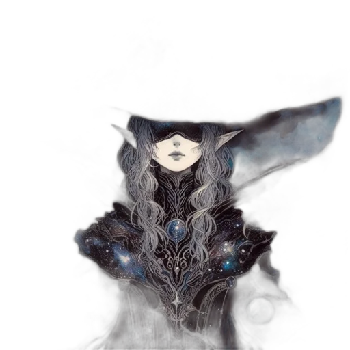 mask, dragon, dress, robot, fantasy art, concept art, watercolor, anime transparent PNG cut-out