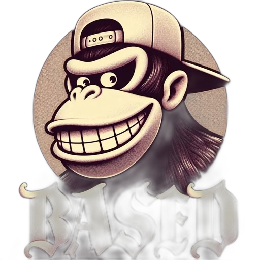 cartoon, 3d render, concept art, photorealistic, illustrated, anthropomorphic, monkey, ape transparent PNG cut-out