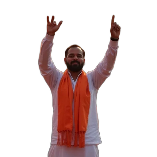 bjp, candidate, person, led, supporters, rally, eve, election transparent PNG cut-out
