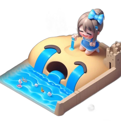 creature, weapon, concept art, 3d render, pixel art, fantasy art, underwater, beach transparent PNG cut-out