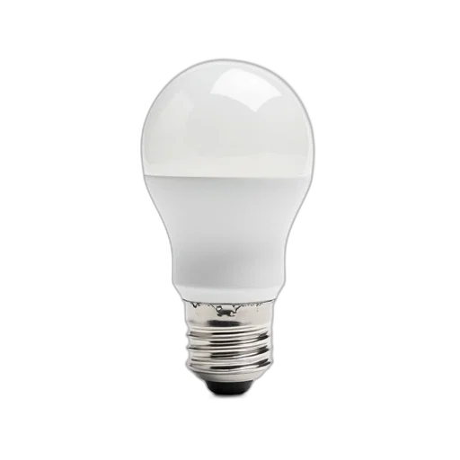 3d render, white, light, bulb, smooth, reflective, surface, silver transparent PNG cut-out