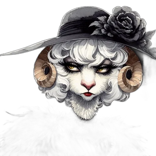 mask, hat, crown, fantasy art, concept art, watercolor, photorealistic, monochrome transparent PNG cut-out