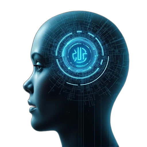 robot, face, concept art, cyberpunk transparent PNG cut-out