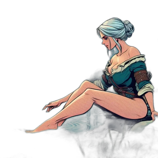 dress, concept art, fantasy art, watercolor, comic book art, underwater, fire, snow transparent PNG cut-out