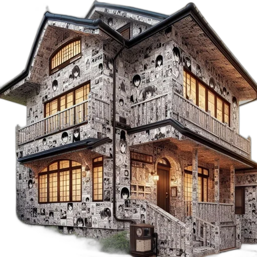 building, furniture, 3d render, photorealistic, concept art, pixel art, illustration-adorned, house transparent PNG cut-out