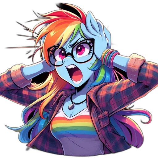 jacket, hair, staff, cartoon, pixel art, anime, comic book art, colorful transparent PNG cut-out