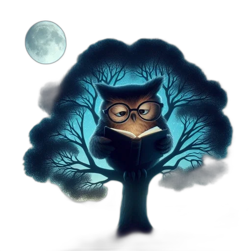 tree, mask, creature, concept art, fantasy art, pixel art, comic book art, night transparent PNG cut-out