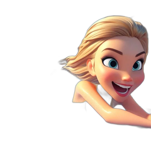 face, crown, creature, 3d render, cartoon, photorealistic, concept art, animated transparent PNG cut-out