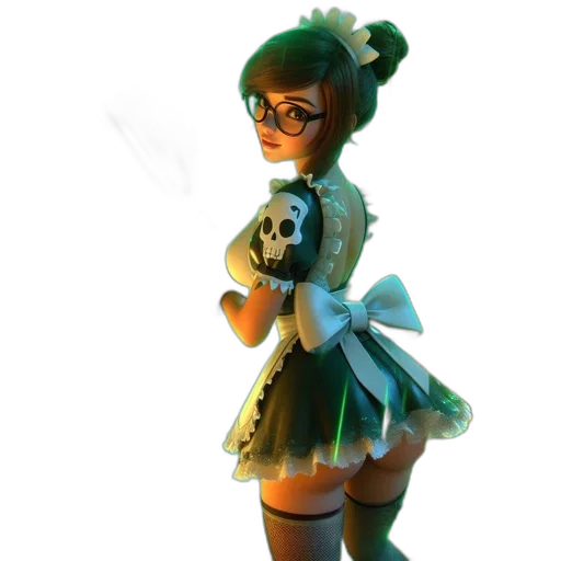 staff, weapon, dress, robot, 3d render, concept art, anime, fantasy art transparent PNG cut-out